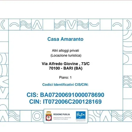 Casa Amaranto * Бари